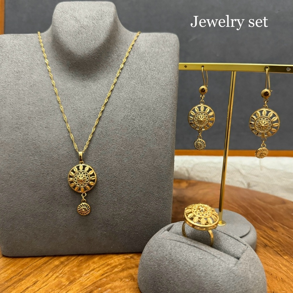 Jewelry Set for Women, Gold Jewelry Set, 24k Dubai Gold Plated Jewelry Set, Gift